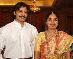 Prasanth with Grahalakshmi Prasanth with Grahalakshmi