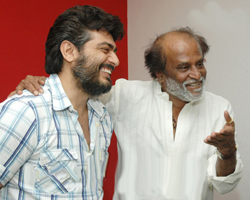 Ajith with Rajini Ajith with Rajini