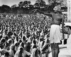 Mahatma in public meeting Mahatma in public meeting