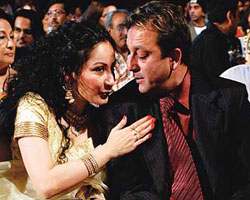 Sanjay Dutt with Manayata Sanjay Dutt with Manayata