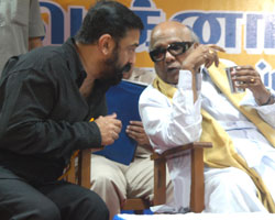 Kamal with Karunanidhi Kamal with Karunanidhi
