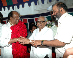 Rajini, K Balachander and P Vasu Rajini, K Balachander and P Vasu