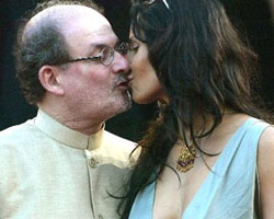 Salman Rushdie with Padma Lakshmi Salman Rushdie with Padma Lakshmi