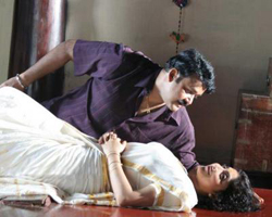 Mohanlal with Lakshmi Gopalasamy Mohanlal with Lakshmi Gopalasamy