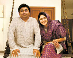 AR Rahman with wife Saira Banu AR Rahman with wife Saira Banu