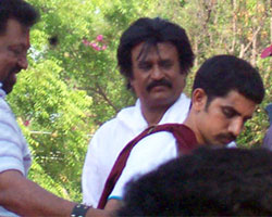 Rajini in Kuselan Shooting Spot Rajini in Kuselan Shooting Spot