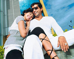 Vikram with Shreya Vikram with Shreya