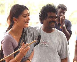 Sneha with Thankar Bachan Sneha with Thankar Bachan