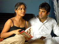 Madhavan with Neetu Chandra Madhavan with Neetu Chandra