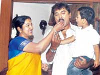 Sarathkumar with Radhika Sarathkumar with Radhika