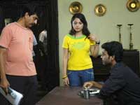 Goutham with Director R Raghuraj and Suhani Goutham with Director R Raghuraj and Suhani