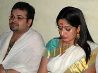 Kavya Madhavan with Husband Kavya Madhavan with Husband