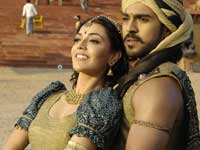 Ram Charan Teja with Kajal Aggarwal in Magadheera Ram Charan Teja with Kajal Aggarwal in Magadheera