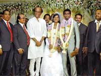 Rajini wishes VGP family marriage Rajini wishes VGP family marriage