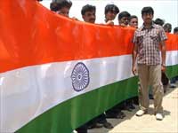 India's longest flag for Appavi film India's longest flag for Appavi film