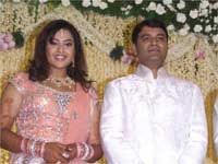 Meena with her Husband Meena with her Husband