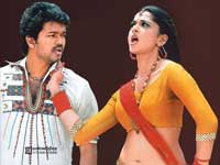 Vijay with Anushka in Vettaikaran Vijay with Anushka in Vettaikaran