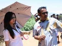 Soundarya with Venkat prabhu in goa shooting sport Soundarya with Venkat prabhu in goa shooting sport