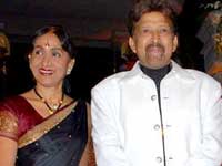 Vishnuvardhan and wife Bharathi Vishnuvardhan and wife Bharathi