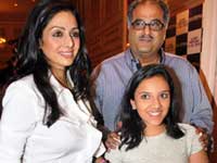 Sridevi with Hubby and Daughter Sridevi with Hubby and Daughter