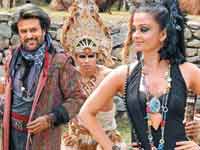 Rajinikanth and Aishwarya Rai Rajinikanth and Aishwarya Rai