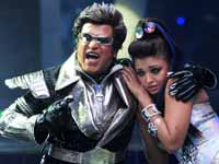 Rajinikanth and Aishwarya Rai Rajinikanth and Aishwarya Rai
