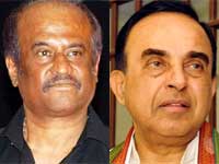 Rajinikanth and Subramaniam Swamy Rajinikanth and Subramaniam Swamy