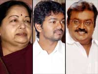Jayalalitha, Vijay and Vijayakanth Jayalalitha, Vijay and Vijayakanth