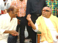 Rajini and Karunanidhi Rajini and Karunanidhi