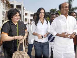 Latha, Soundarya and Rajini Latha, Soundarya and Rajini