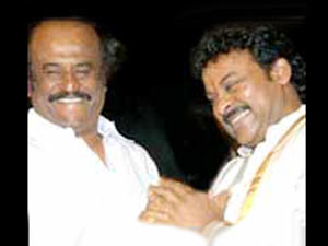 Rajinikanth and Chiranjeevi Rajinikanth and Chiranjeevi