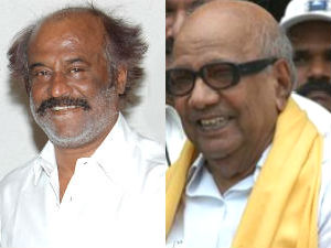 Rajinikanth and Karunanidhi Rajinikanth and Karunanidhi