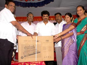 Cheran distributes welfare aids Cheran distributes welfare aids