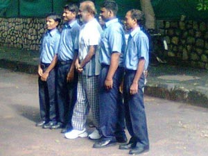 Rajini poses with Poes Garden Securities Rajini poses with Poes Garden Securities