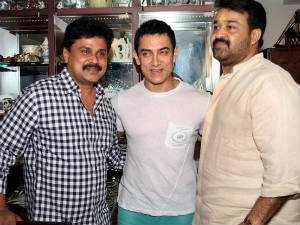 Dhilip, Aamir Khan and Mohanlal Dhilip, Aamir Khan and Mohanlal