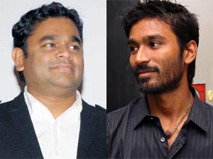 AR Rahman and Dhanush AR Rahman and Dhanush