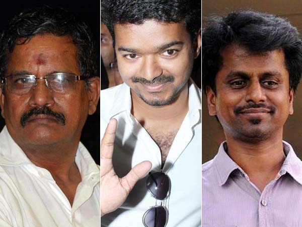 Thanu, Vijay and AR Murugadoss Thanu, Vijay and AR Murugadoss