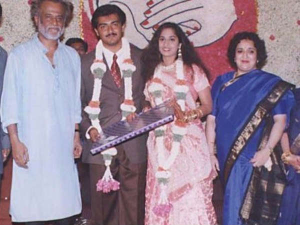 அஜீத்-ஷாலினி திருமணத்தில் ரஜினி