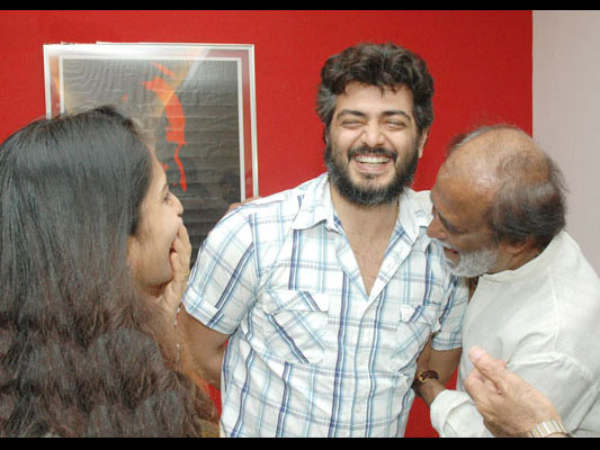 அஜீத்துடன் சிரித்து மகிழும் ரஜினி