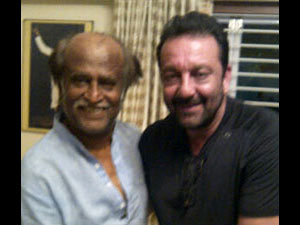 Rajini and Sanjay dutt Rajini and Sanjay dutt