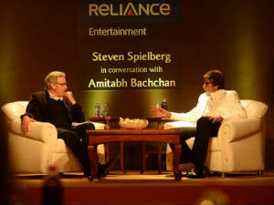 Amitabh meets Spielberg Amitabh meets Spielberg
