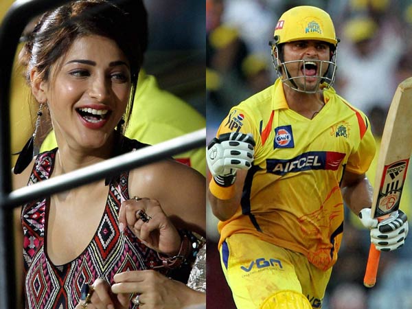Shruthi hassan and suresh raina Shruthi hassan and suresh raina
