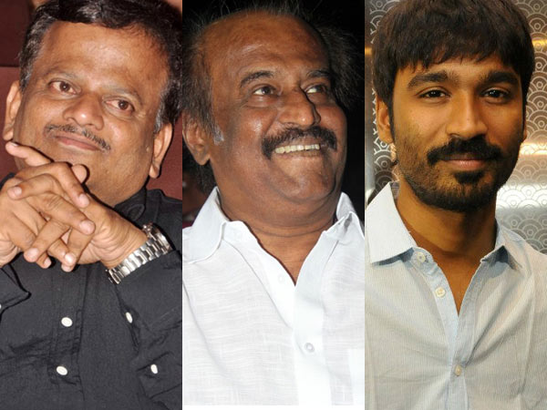 KV Aanand,Rajini and Dhanush KV Aanand,Rajini and Dhanush