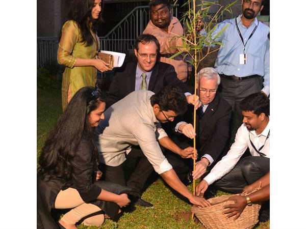 Vijay plants sapling on World Environment day Vijay plants sapling on World Environment day
