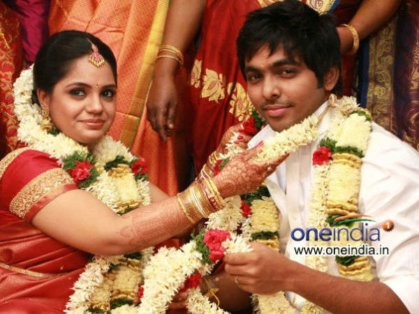 GV Prakash ties knot to Sainthavi GV Prakash ties knot to Sainthavi