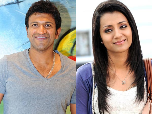 Trisha's debut in Kannada with Puneeth Rajkumar Trisha's debut in Kannada with Puneeth Rajkumar