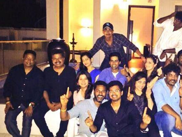Vijay attends Prabhu Deva's party in Chennai Vijay attends Prabhu Deva's party in Chennai