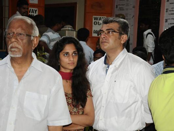 Mr. and Mrs. Ajith cast vote Mr. and Mrs. Ajith cast vote