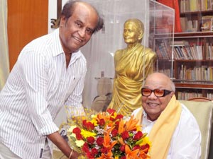 Superstar Rajini wishes Karunanidhi Superstar Rajini wishes Karunanidhi