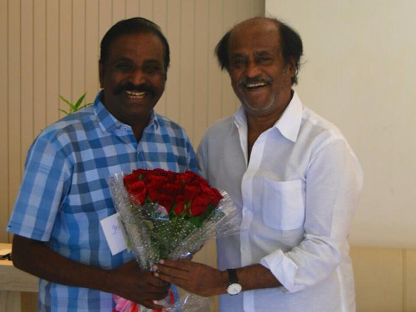 Rajini visits Vairamuthu Rajini visits Vairamuthu